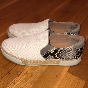 Sam Edelman slip on sneakers with snakeskin detail